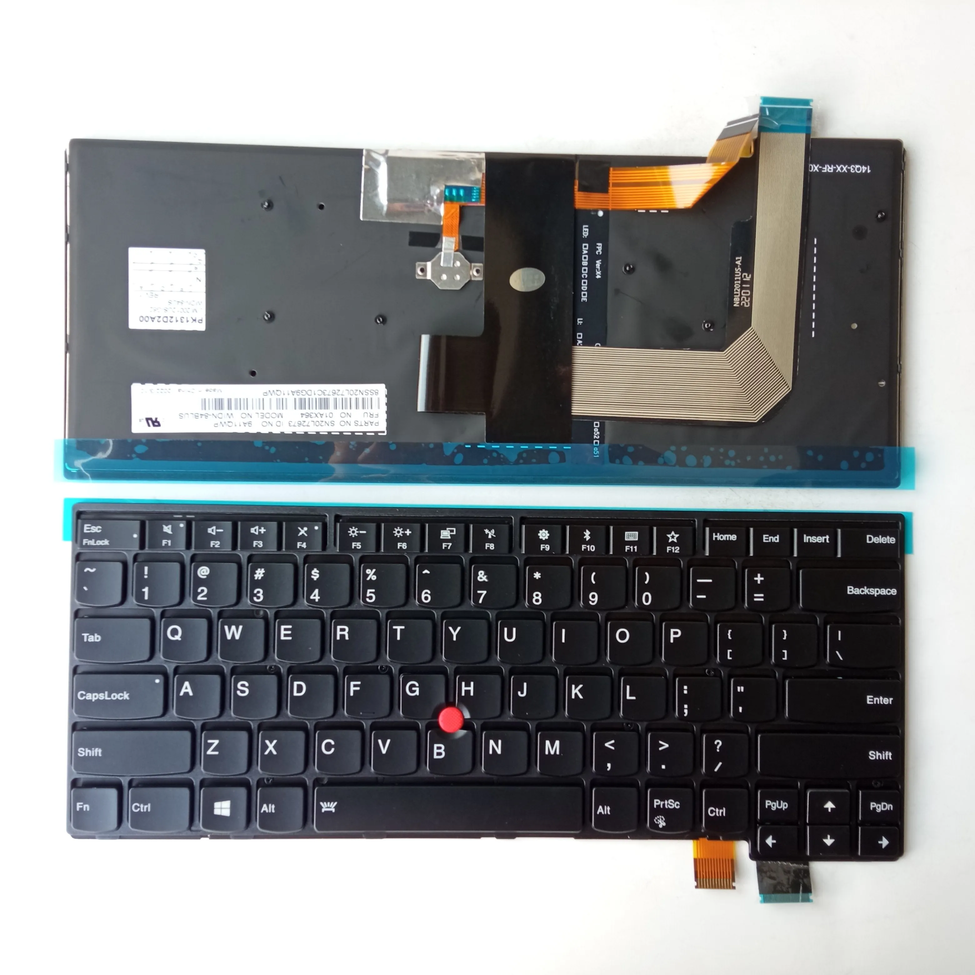 Picture of Laptop US keyboard forNew Replacement Keyboard Laptop For IBM T470S BLACK FRAME BLACK With Point Backlit (OEM) US US Layout